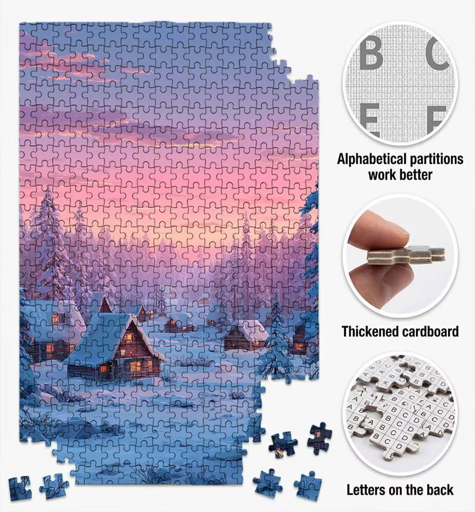 Puzzle 4000 Pezzi, Jigsaw Puzzle per Adulti, Casa Neve BLQSBGA6-499 | Puzzle Classici, Impossibile Difficile Sfidanti Puzzles, Puzzle Decorativo per La Famiglia, Come Regalo e Decorazione Pareti