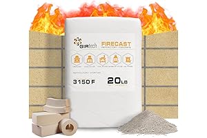 FireCast Castable Refractory Cement Mix - High Heat Mortar for Fire Pit