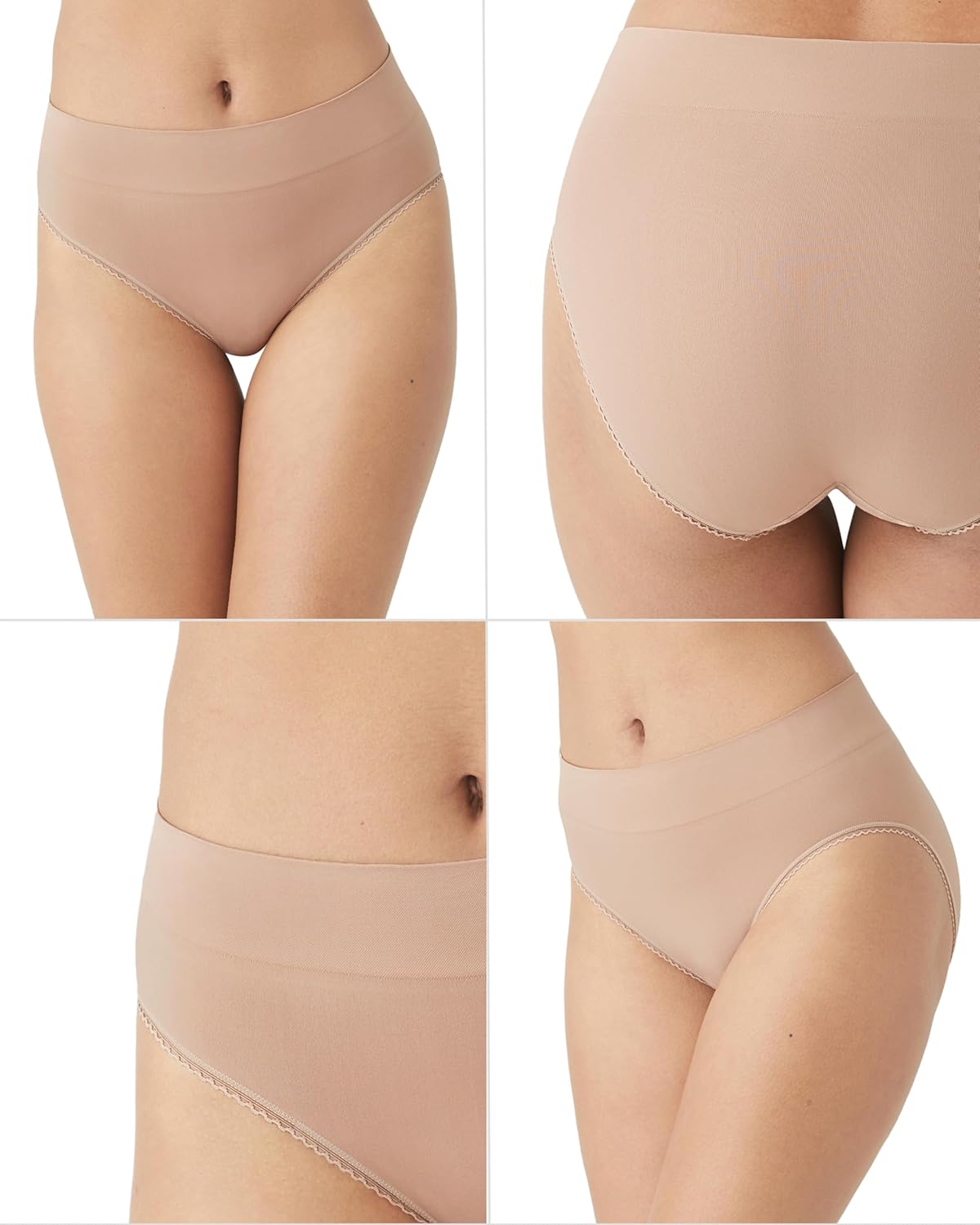 Wacoal womens Feeling Flexible Seamless Full Coverage Hi-cut Brief Panty, 871332 - Image 3