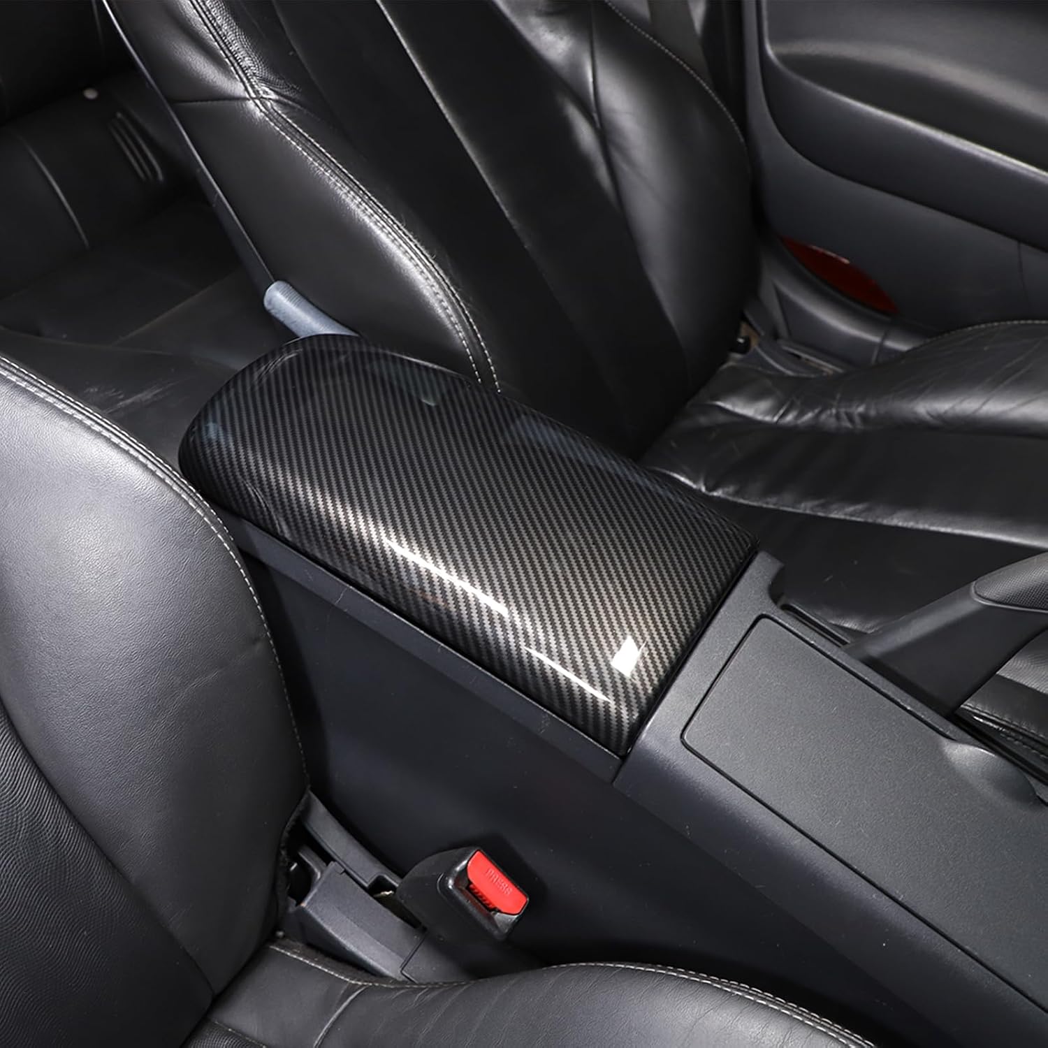 Sekhyna Car Center Armrest Box Cover Trim,Central Control Armrest Panel Trim Accessories Compatible with Mitsubishi Eclipse 2006-2011 ABS 1PCS Seat Armrest Protector Cover (ABS Carbon)