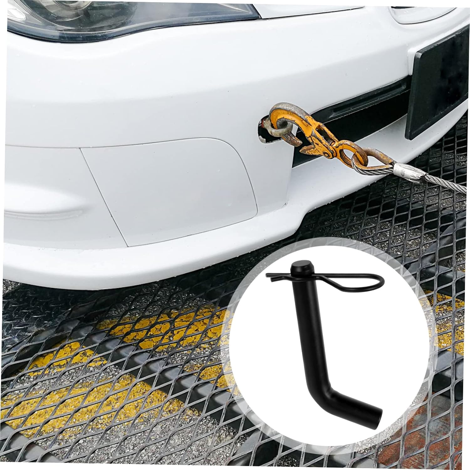 2Pcs 5/8 Inch Trailer Hitch Pin Lock Iron Black Secure Holding