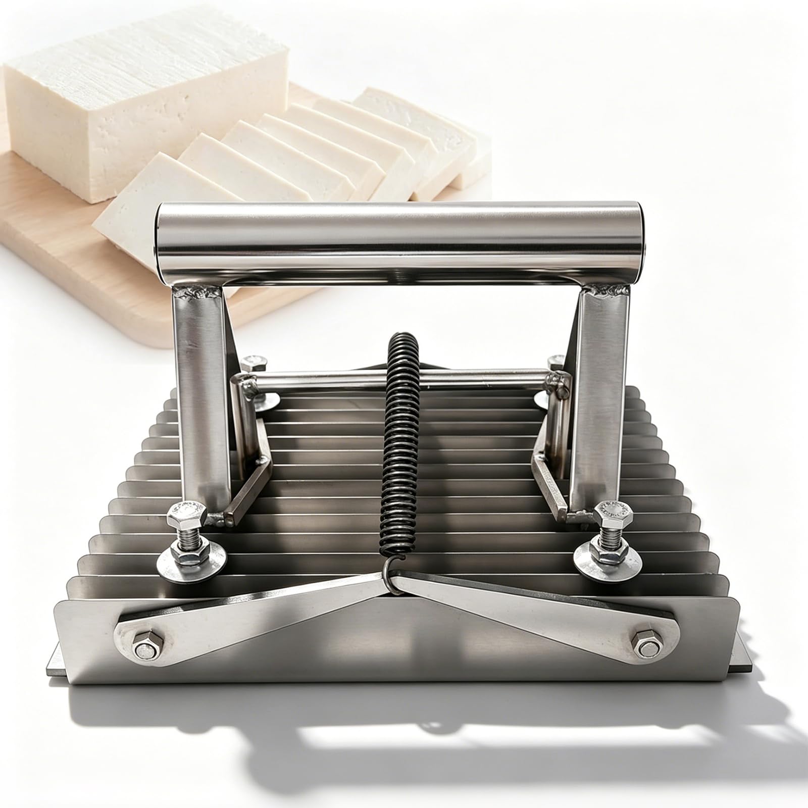 ZHJOPP Stainless Steel Tofu Cutter, Tofu Cutting Tool, DIY Tofu Knife,Adjustable Can Cut Up To 20 * 13 Cm, for Home Restaurant Kitchen