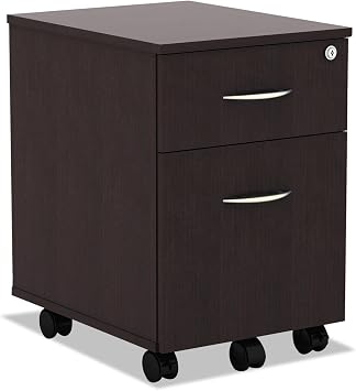 Alera ALE Valencia Series Mobile B/F Pedestal, 15 7/8w x 19 1/8d x 22 7/8h, Espresso