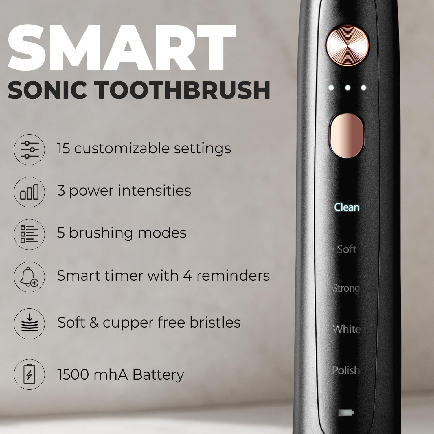 Arly Cam-Brush 1 - Wireless Intraoral Camera & Sonic Electric Toothbrush for Adults - Black