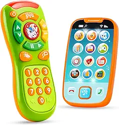 JOYIN Telefone De Brinquedo Para Bebês, Controle Remoto E Smartphone Com Música, Brinquedos Musicais Divertidos Para Aprender Para Bebês, Crianças, Meninos Ou Meninas, Coisas Para Meias De Férias, Pre
