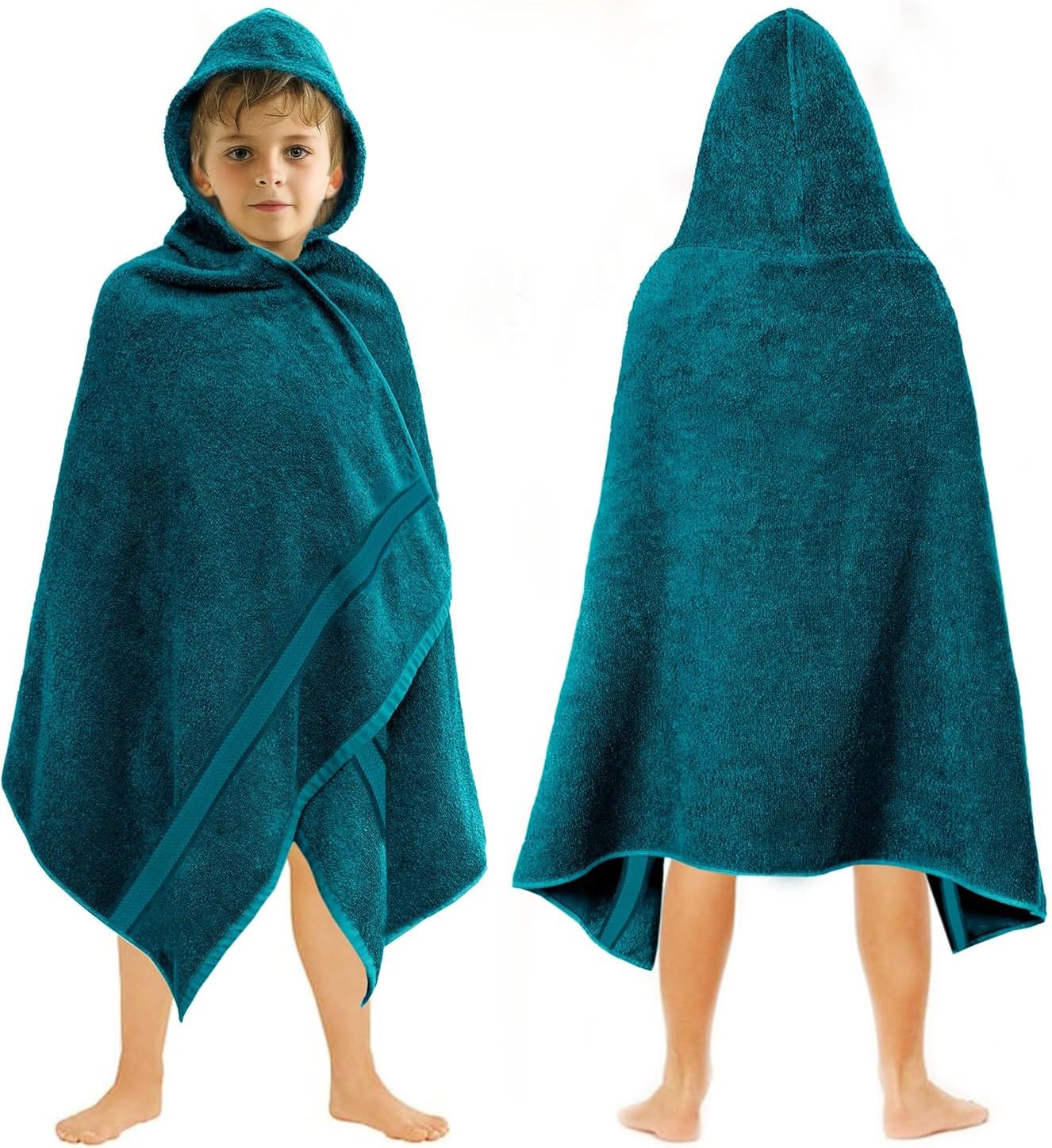 ORIGINAL KIDS Hooded Bath Towel Wrap - Ultra Soft 100% Cotton Terry Large Oversized Hooded Kids Towel - Toddler Big Kid Shower Pool Beach Towel -