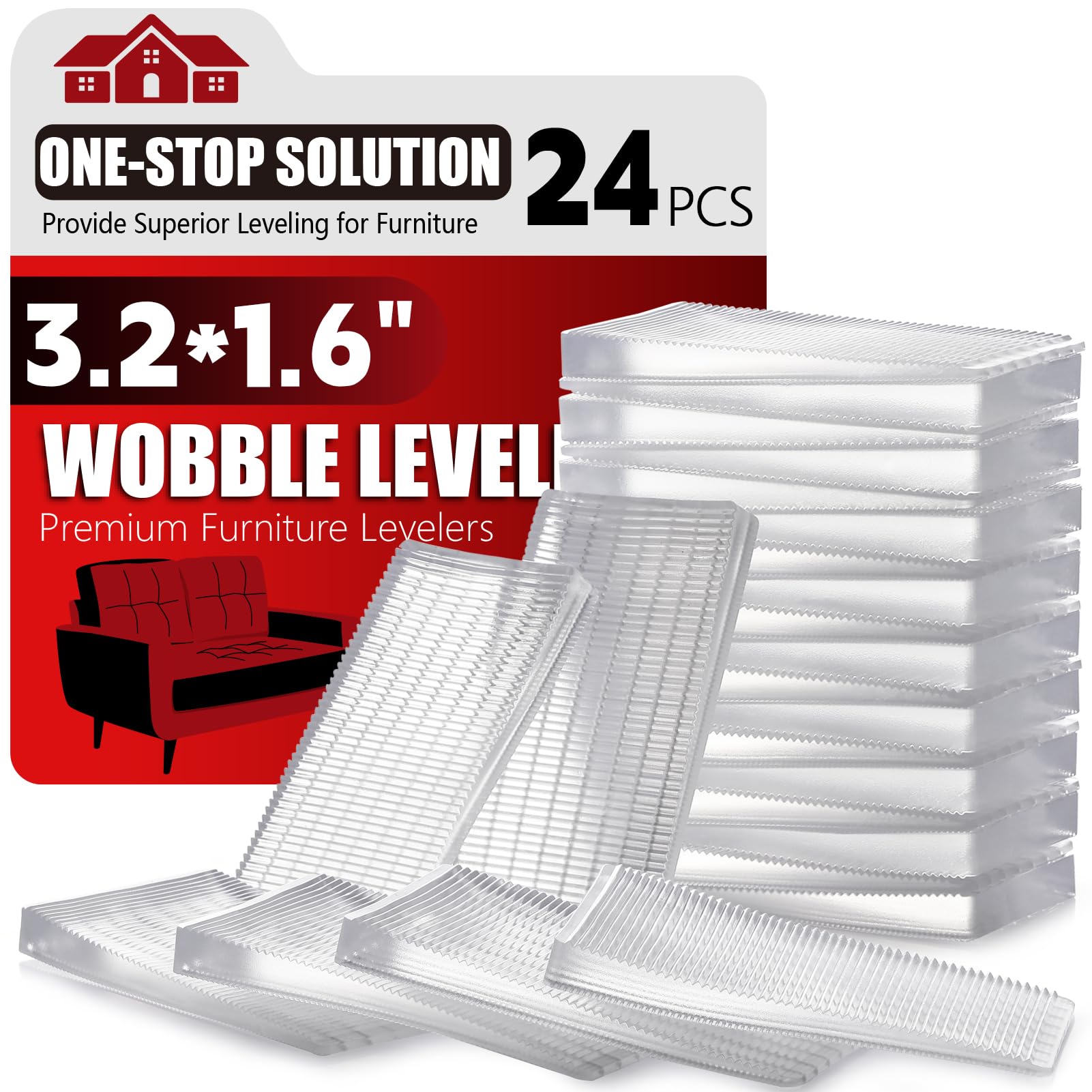 Leveling Shims - 12 Pack for Furniture & More -8