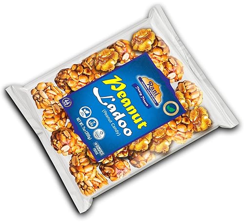 Miniatura 39 de Rani Peanut Ladoo (caramelo redondo de maní quebradizo) 7 onzas (7.05 oz) x paquete de 20 ~ Todo natural Vegano Sin colores Apto para gluten