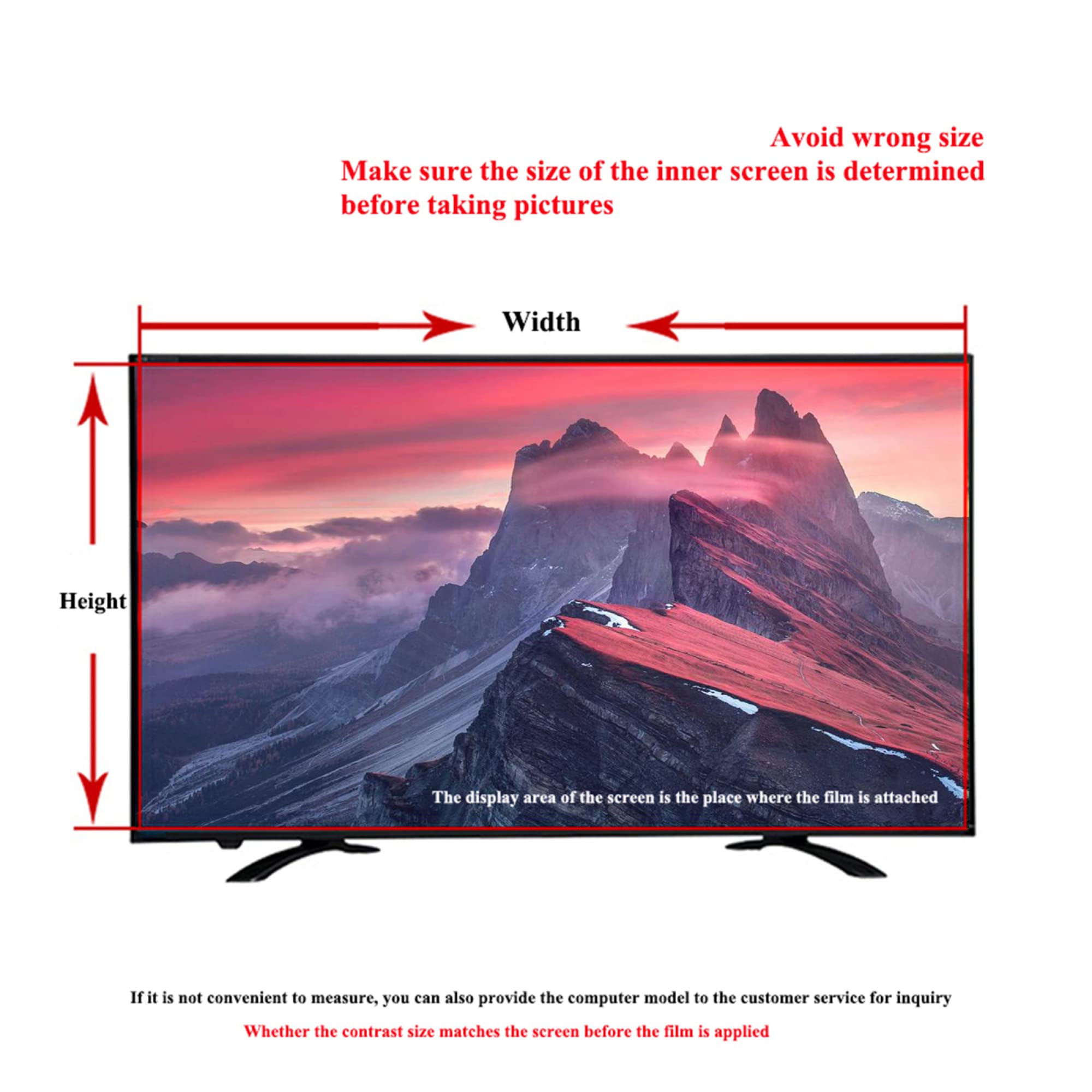 Osłona ekranu telewizora Smart TV Folia ochronna na ekran telewizora 32-75 cali i filtr przeciwodblaskowy do telewizorów LCD LED OLED HDTV(32in 698x392mm)