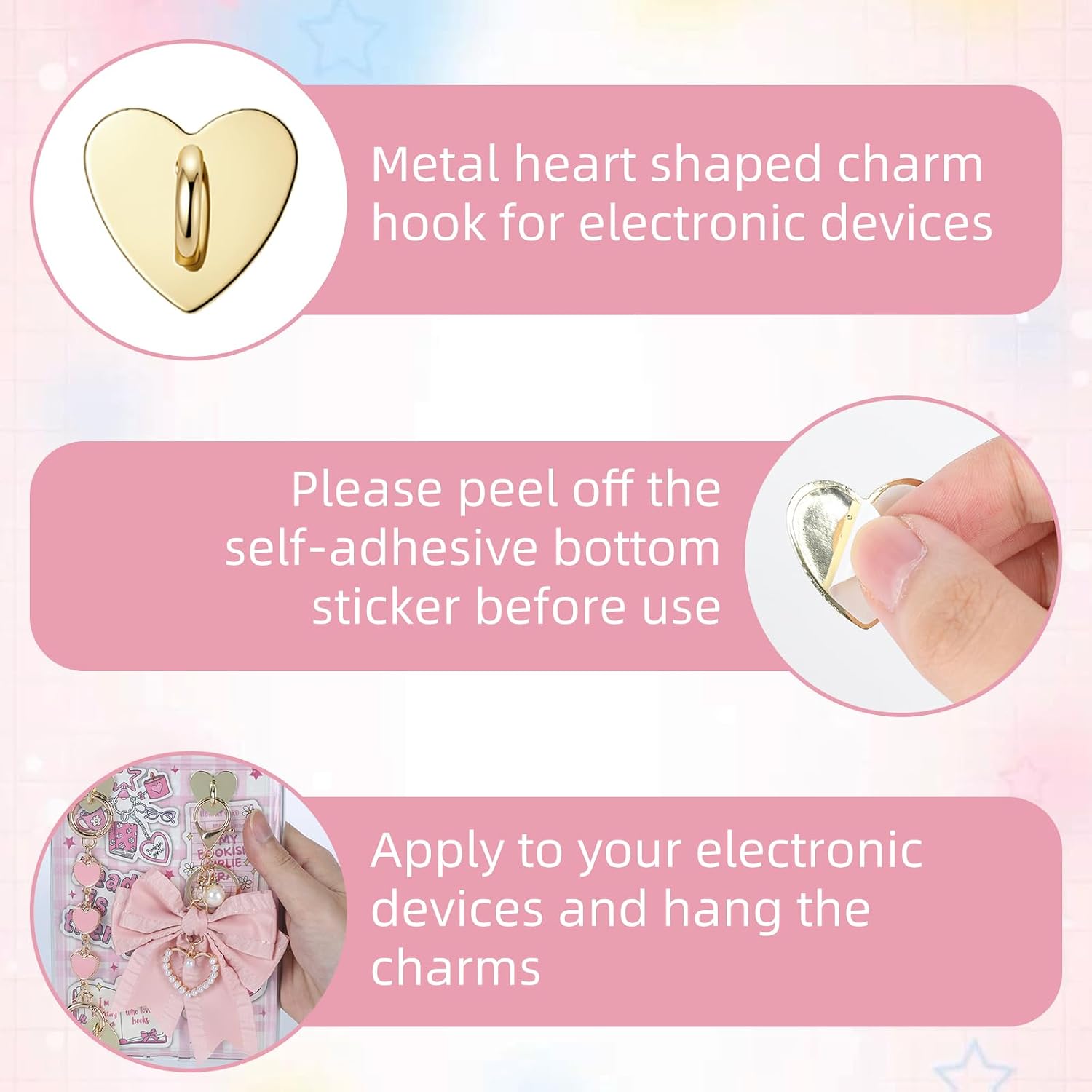 Metal Strap for Kindle - Coquettte Leopard Bow Alloy Grip Chain Charm Bracelets Accessories for E-Readers, Book Lovers Device Hand Strap, Bookish Gift