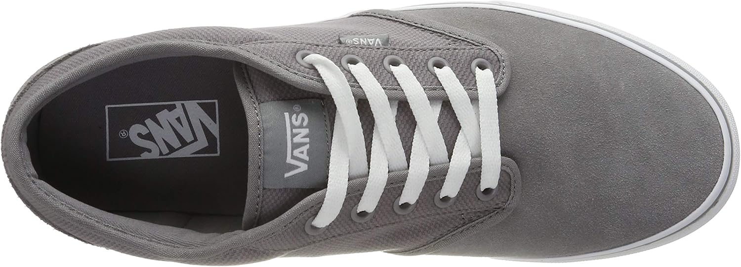 Vans Men's Low-Top Trainers, Grey Textile Suede, 6.5