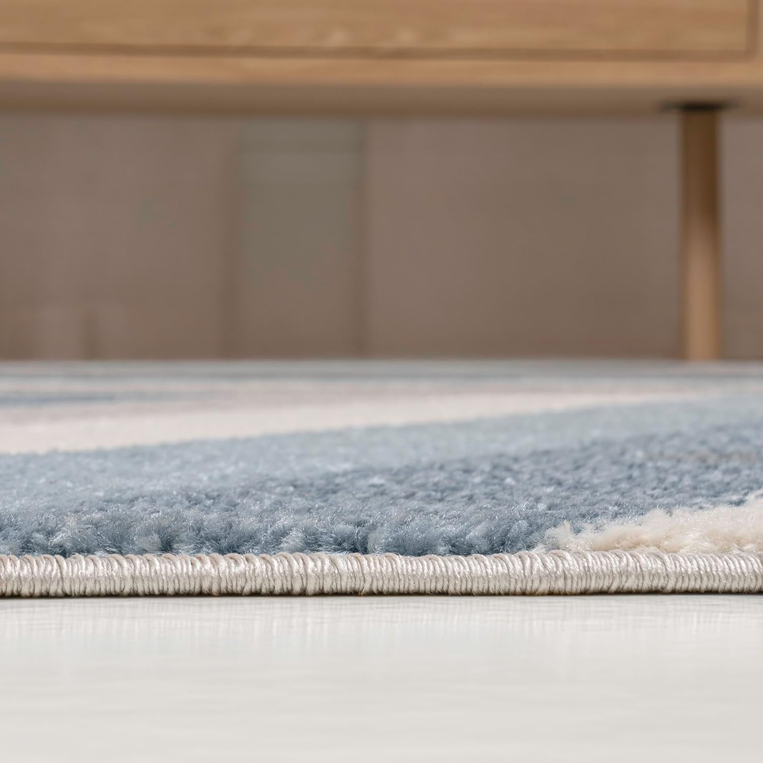 JONATHAN Y Retro Rainbow Stripe Indoor Area Rug 4x6, Blue/Cream/Gray, Contemporary, Casual, Coastal, Easy-Cleaning for Living Room, Bedroom, Kitchen, Pet Friendly, Non-Shedding (DZC102B-4)