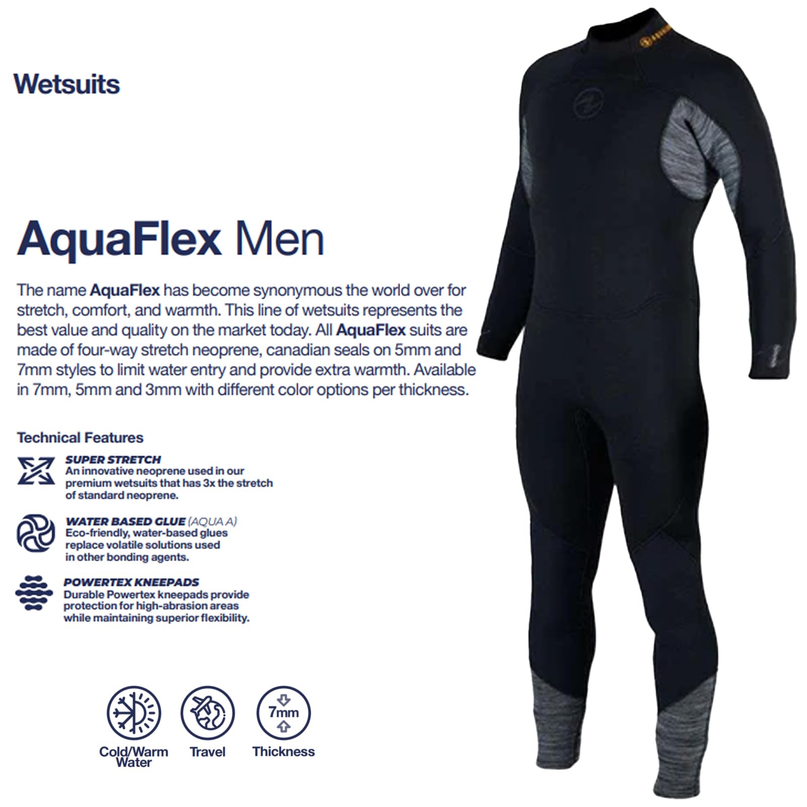 Amazon.com: Aqualung Men's AquaFlex Dive Wetsuit - Flexible 4-Way