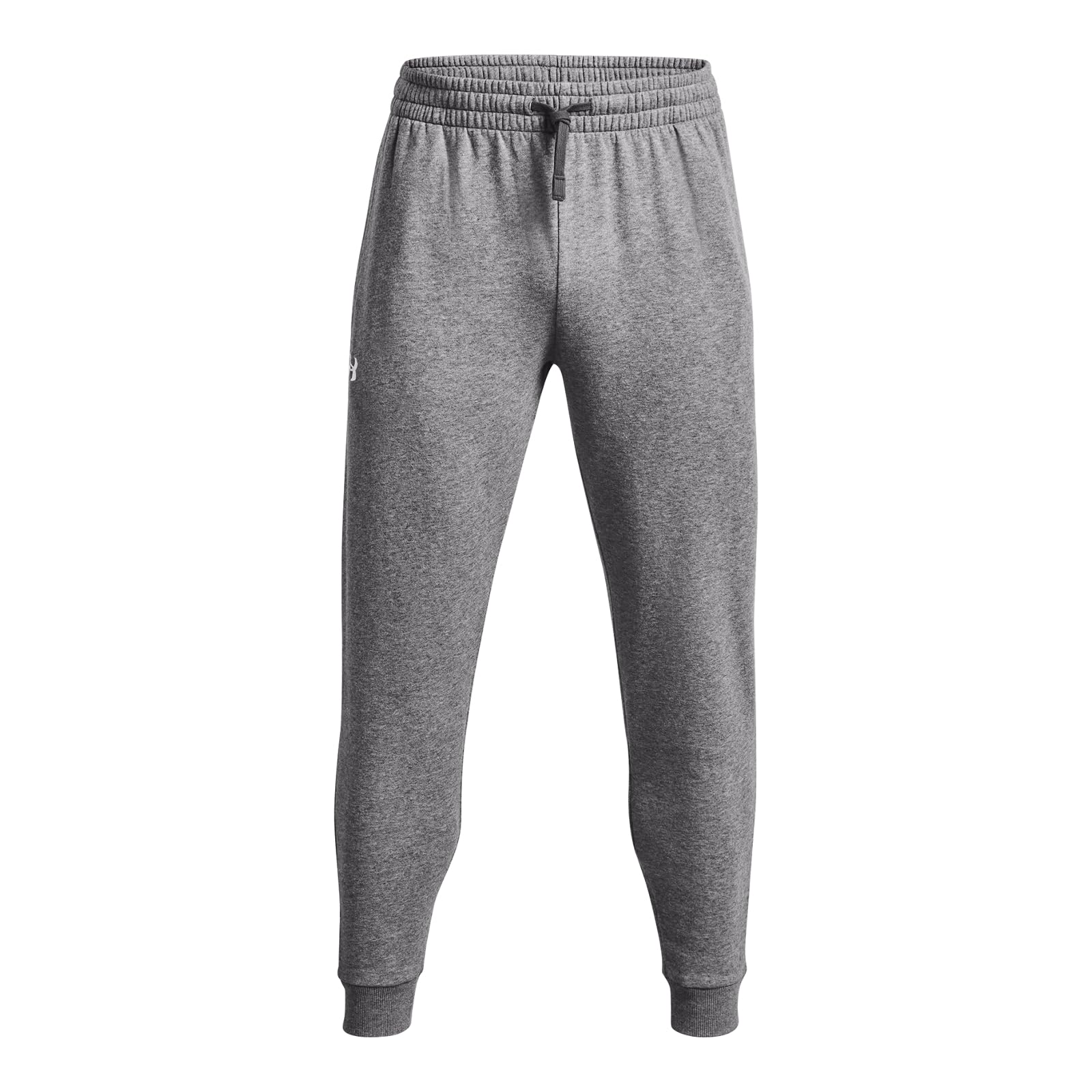 Under Armour Men's Gray Rival Fleece Joggers Castlerock Light Heather / White S