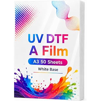 UV DTF Film A Plotter Film for UV Inkjet Printer A3 Pack of 50