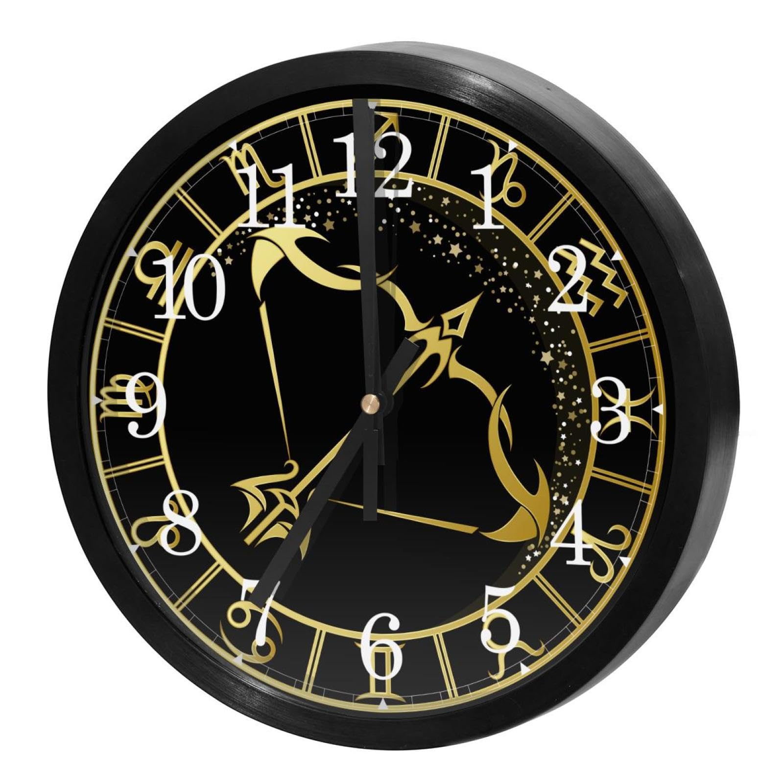 Horloge murale ronde Sagittaire pour une cuisine ou un bureau zen