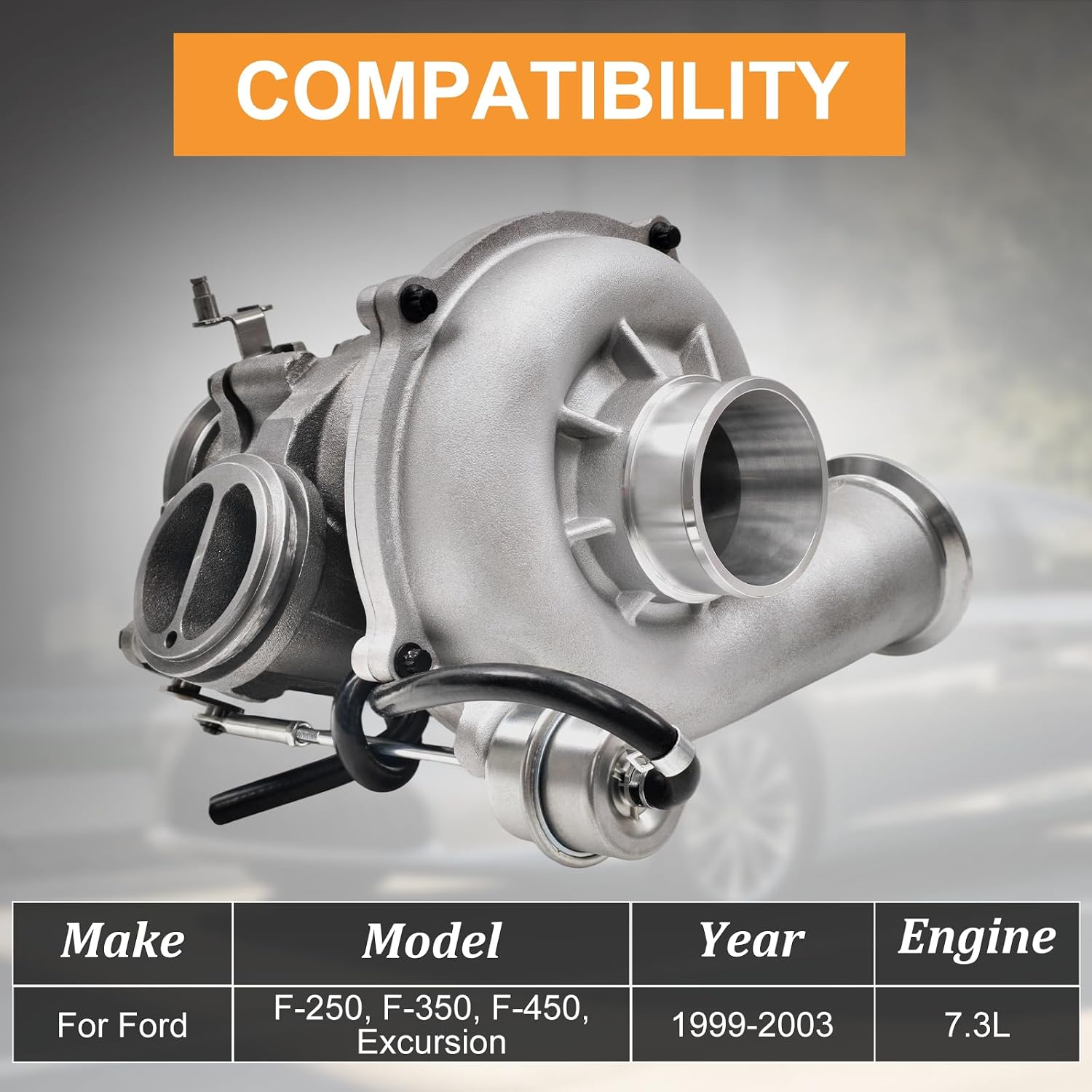 Turbo Turbocharger GTP38 Compatible with Ford F Serires 7.3L Powerstroke Diesel Engine Pick-up Turbocharger for F-250 F-350 F-450 F-550 1999-2003 Replaces# 1831383C92,7396195004S,1831383C93