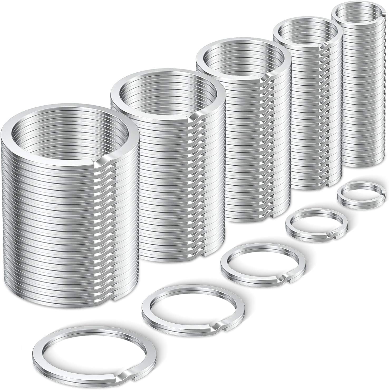 Schlüsselringe Edelstahl 100 Stück 15mm, 20mm, 25mm, 30mm, 35mm ...