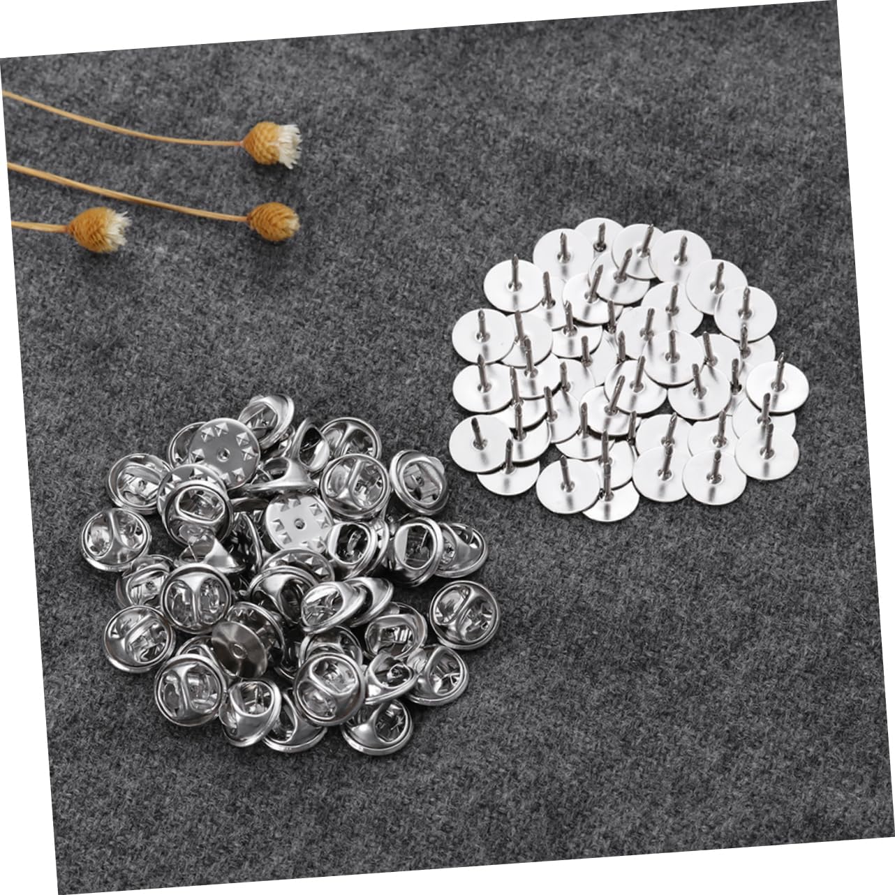300pcs Delicate Horse Needle Buckles Nickel Base Secure Clutch Backs for Tie Tacks Lapel and Crafts