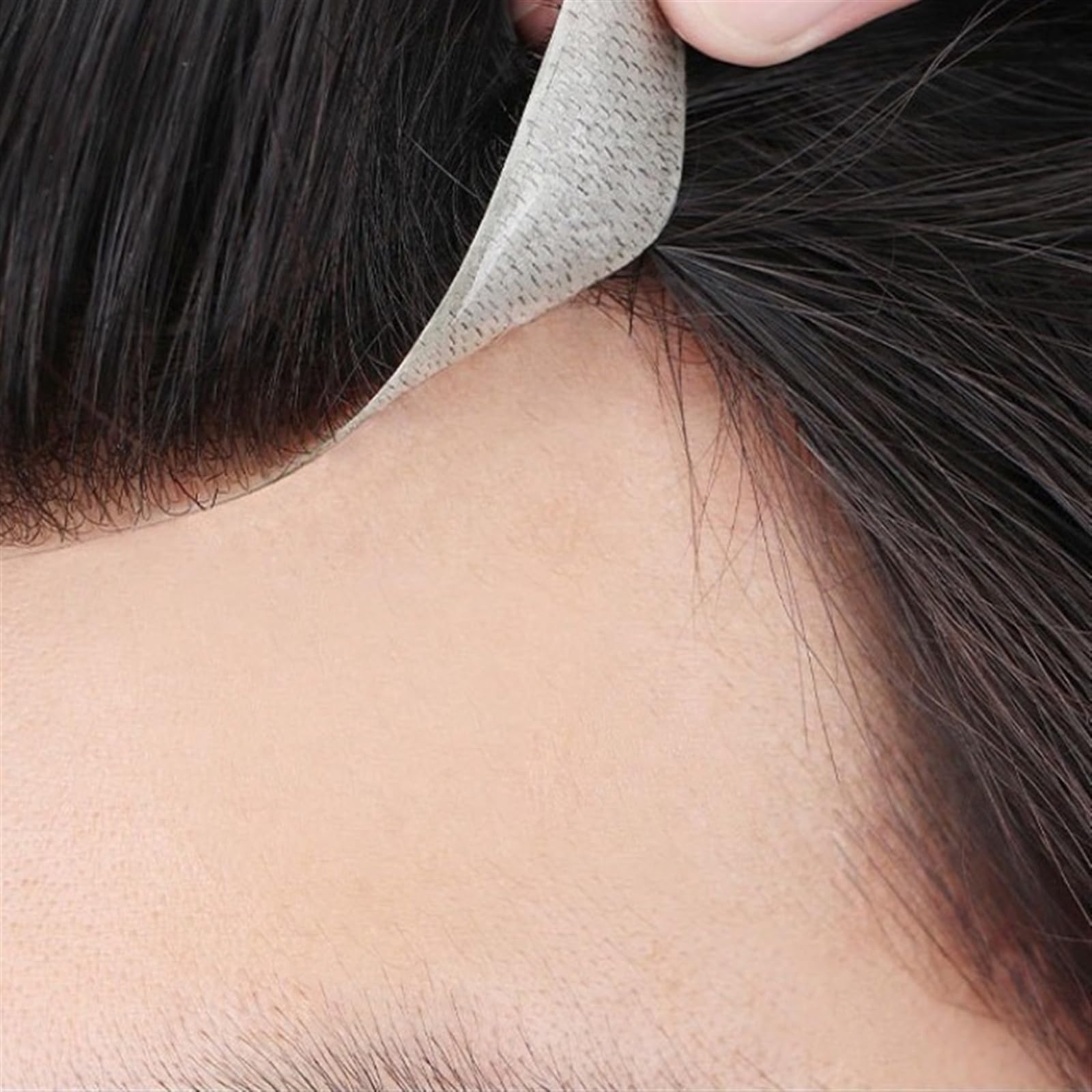 Vecchio 1B65 Capelli 100% Sistema Di Capelli Umani Unà Protesi Capillare Uomini Parrucche Durevoli Per Gli Uomini 0.1mm Pieno Pu Protesi Per Capelli Maschili - Foto 10