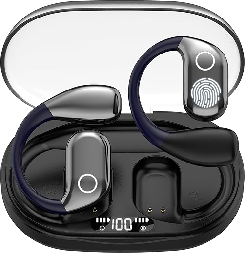 HJX AI Language Translation Earbuds,Real Time Translating for 144 Languages, OWS,HD Sound, Long Battery Life, Fit iOS and Android, Ideal for Travel and Business (Black)
