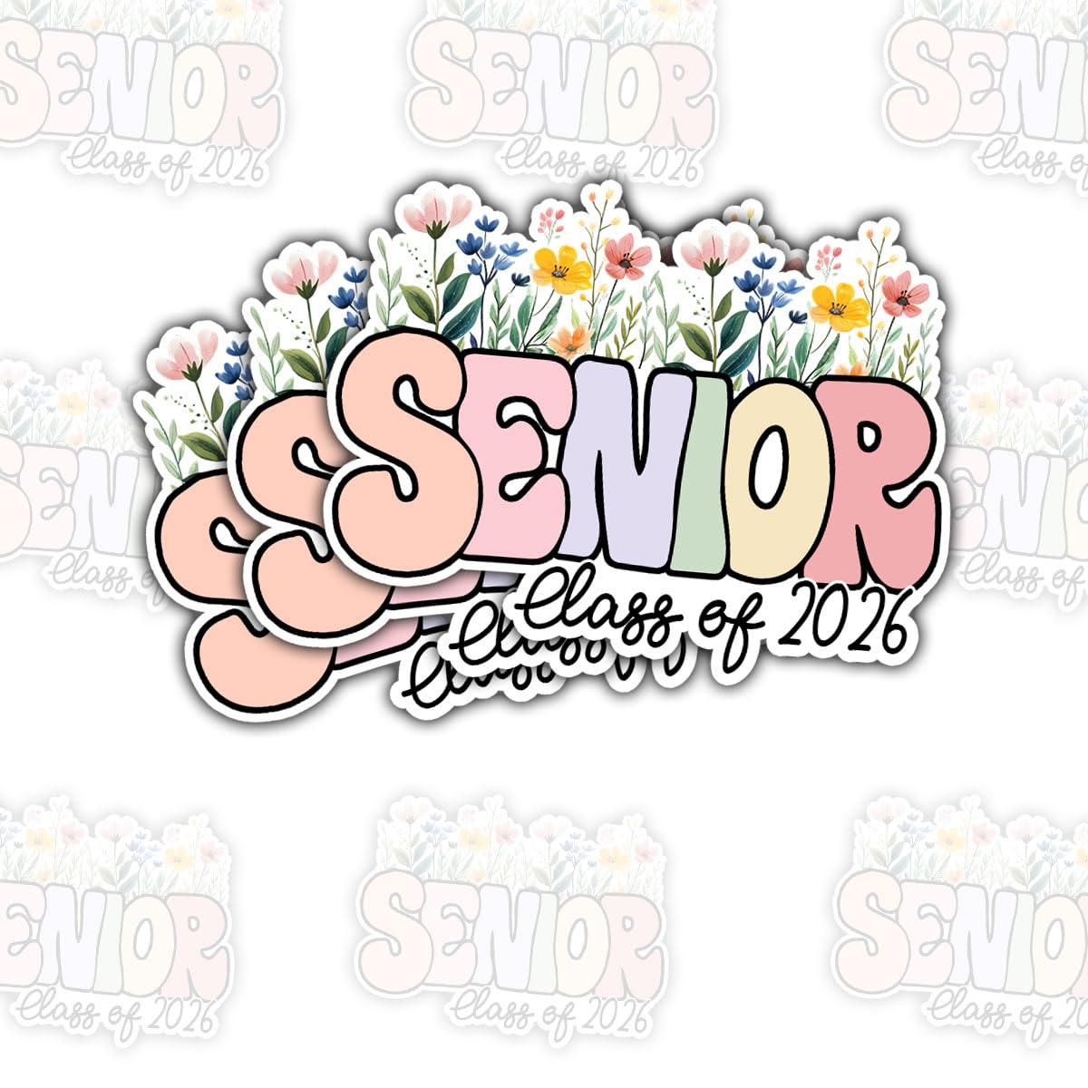 (3pcs) Senior Class of 2026 Graduation Sticker – Inspirational Class of 2026 Quote Vinyl Decal Waterproof for Laptop, Water Bottle, Car, Tumbler (