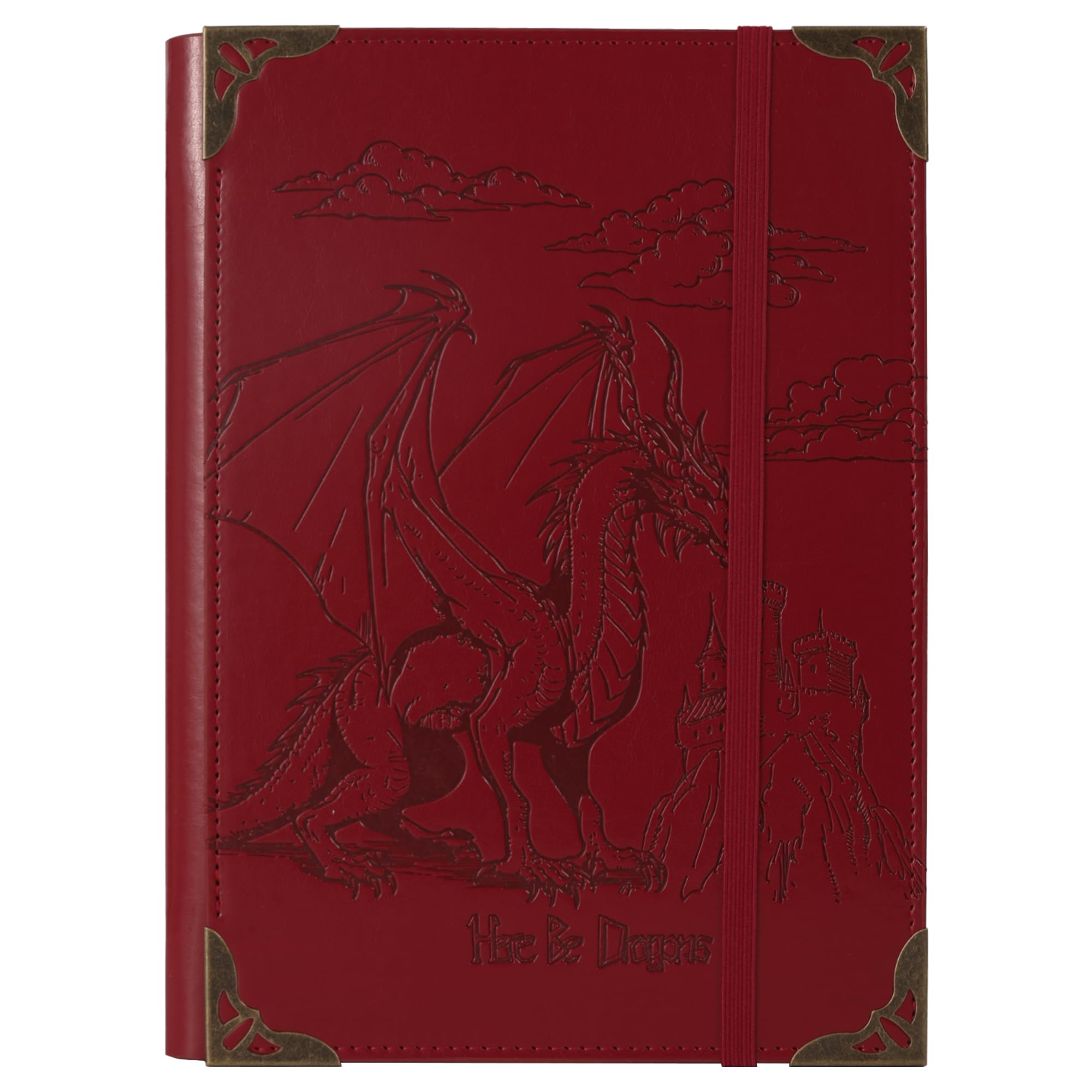 TIEFOSSI A5 Binder 6 Ring Notebook for Women Men, Hardcover PU Leather Journal, Dragon Vintage Journal for Boys, College Ruled Notebooks for School, Planner, Travel, Work, Organizer