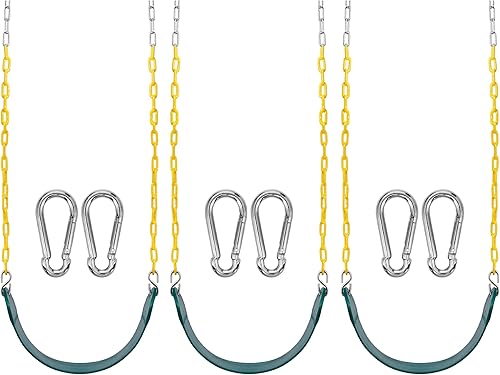 Miniatura 8 de Sorbus Asiento de columpio resistente color verde con cadena de 66" resistente a la oxidación - Repuesto de accesorios de juego de columpio con