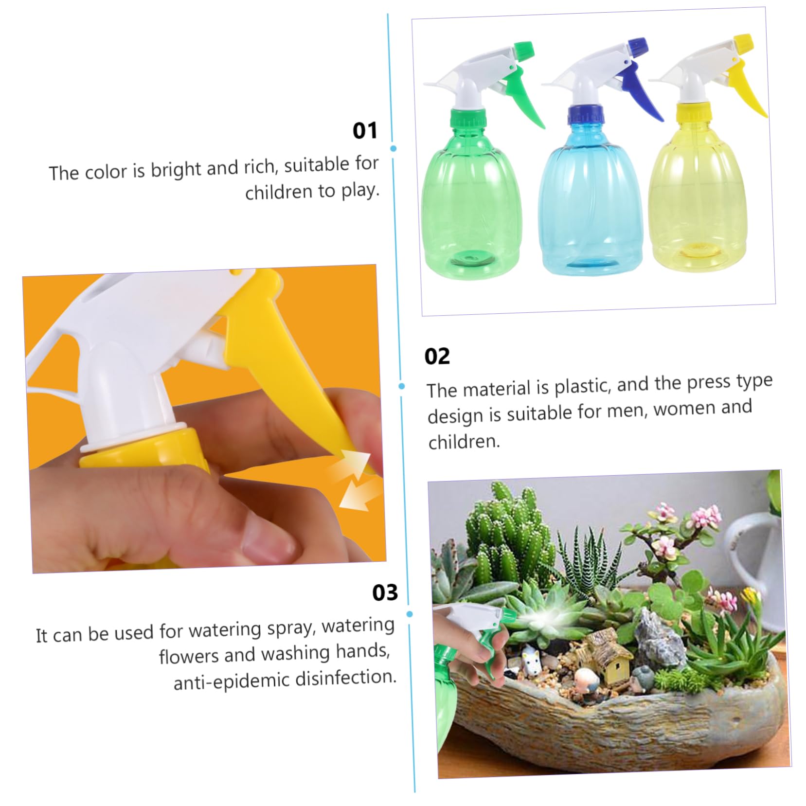 INOOMP 9pièces Petit Pulvérisateur à Main pour Arrosage De Plantes Bouteille Spray Ajustable pour Jardinage Et Intérieur