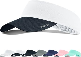 Sukeen Cooling Stretchy Visor Free Size Cool Hat with UV Protection Brim Peak Vizor for Golf,Tennis,Cycling,Running
