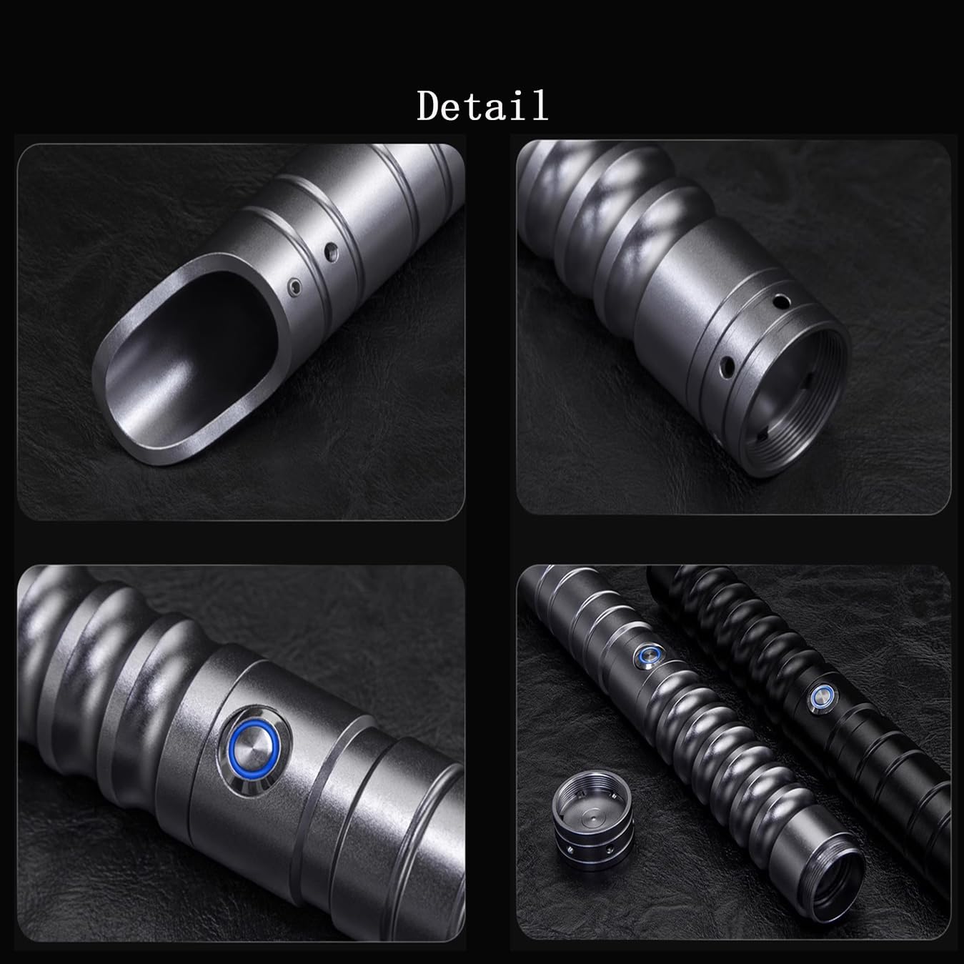 Light Saber RGB 12 Colors to Change, Heavy Dueling Light UP Saber for Adult and Kids,Force FX 16 Sound Fonts,Halloween Christmas Birthday Party Gifts,E01 Silver (Including Wrapping Tape)