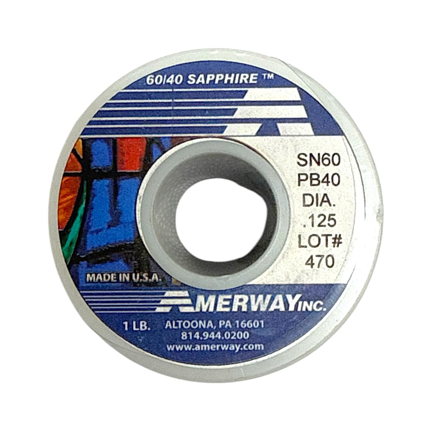 Amerway 60/40 Solid Core Solder for Stained Glass