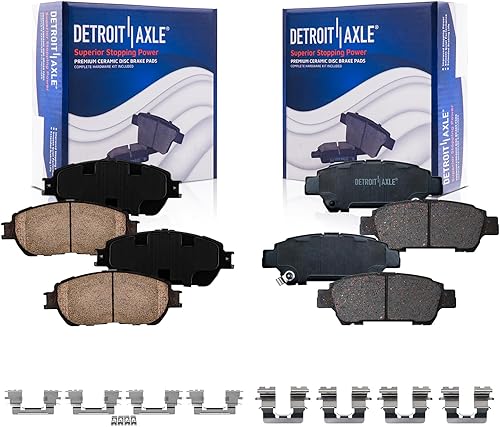 Miniatura 23 de Detroit Axle - Pastillas de Freno Delantero para Chevrolet Captiva Sport Equinox Pontiac Torrent Saturn Vue Suzuki XL-7, Pastillas de Freno Cerámica