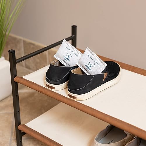 Miniatura 10 de Paquete de 4 bolsas de carbón de bambú, paquetes purificadores de aire para control de olores de 60 días, sin olor natural, grandes