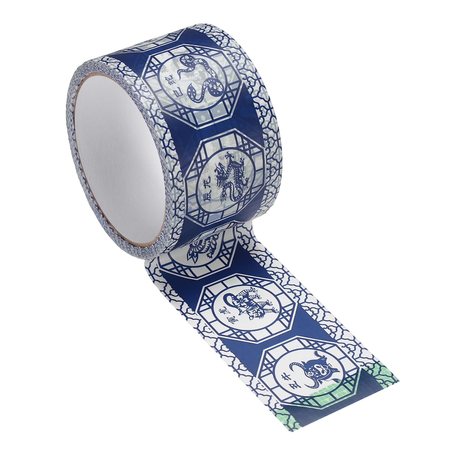 PATIKIL 98 ft Chinoiserie Flower Washi Tape, Washi Tape Stickers Bulletin Board Borders Decorative Sticker for DIY Craft Blackboard Scrapbook Office Home Decor, Blue Zodiac
