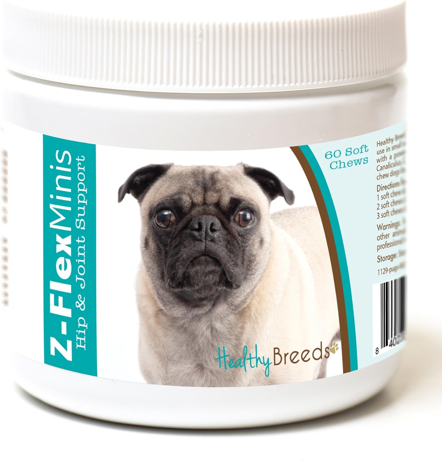 Healthy Breeds Australian Shepherd Z-Flex Minis Hip and Joint Support Soft Chews 60 Count (Pack of 2)