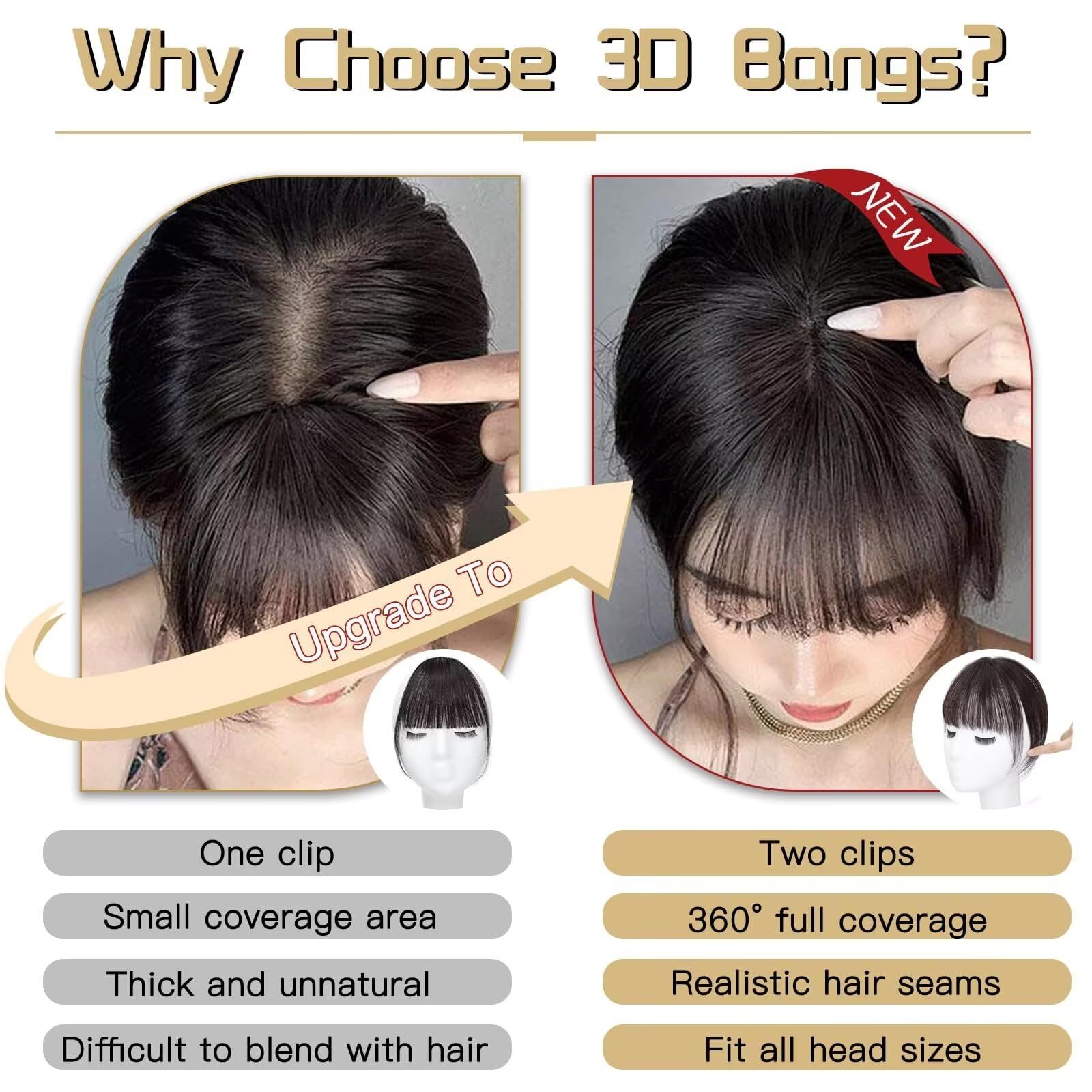 RUNRAYAY Clip in Bangs - Image 4