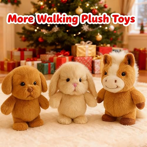 Miniatura 7 de Easfan - Poni parlante, repite lo que dices caminando, cantando, animal de peluche, juguete de felpa eléctrico, interactivo, de juguetes animados