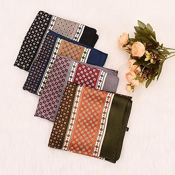 EIysee Neckerchief for Men, 27.5''× 27.5''Satin Bandana Tiny