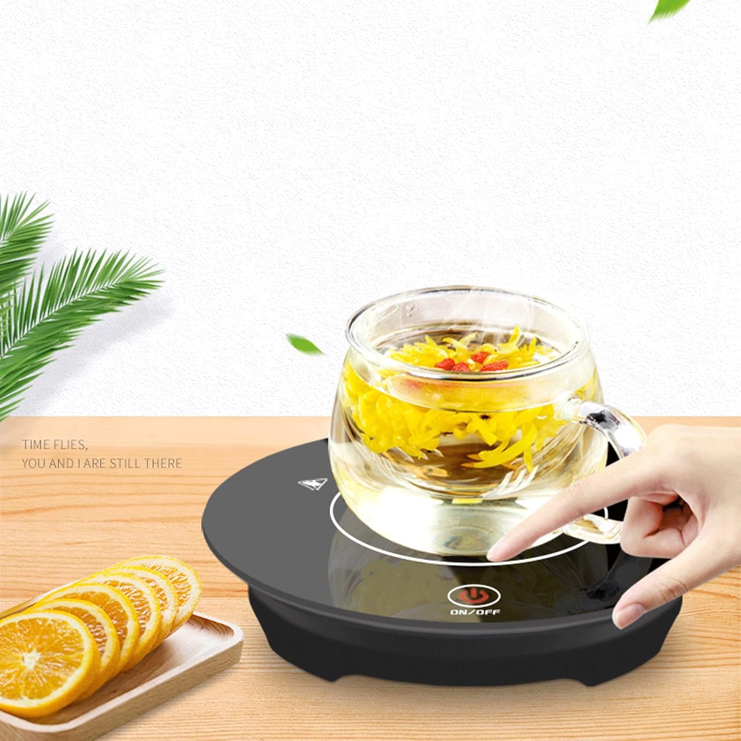 Cup Warmer Heating Plate One-Button Touch Smart Device for Constant Warming Cup for Coffee Milk Tea