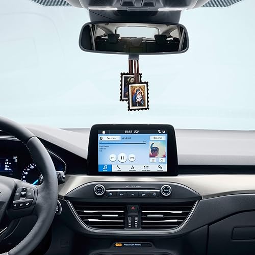 Miniatura 3 de TALPGOD Paquete de 3 Escapularios Católicos Marrones, Sagrado Corazón de Jesús con Nuestra Señora Monte Carmelo Escapulario Católico, Escapularios