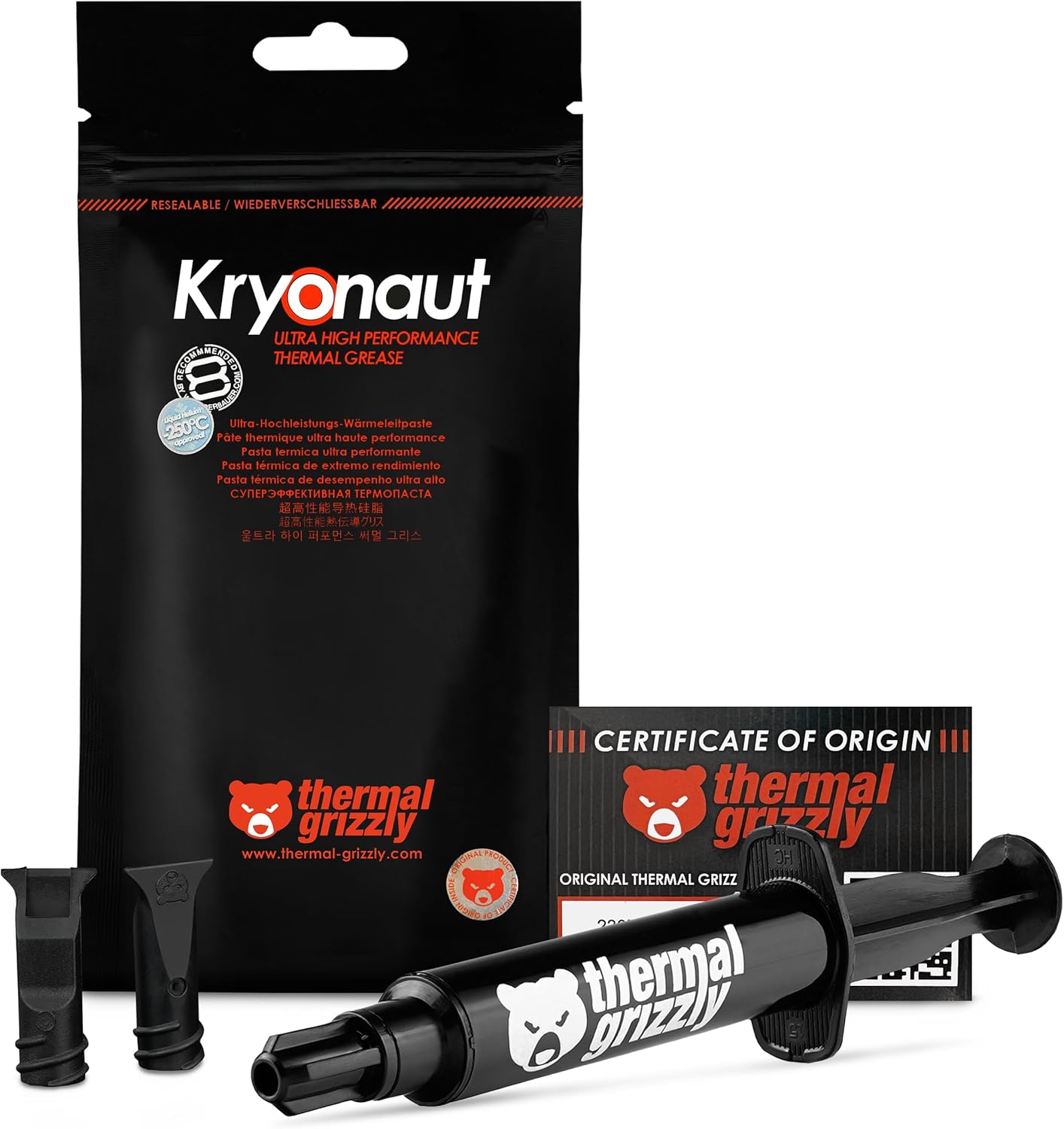 Thermal Grizzly – Kryonaut – 11g/2ml – High Performance Thermal Paste – for Demanding Applications and Overclocking CPU/GPU