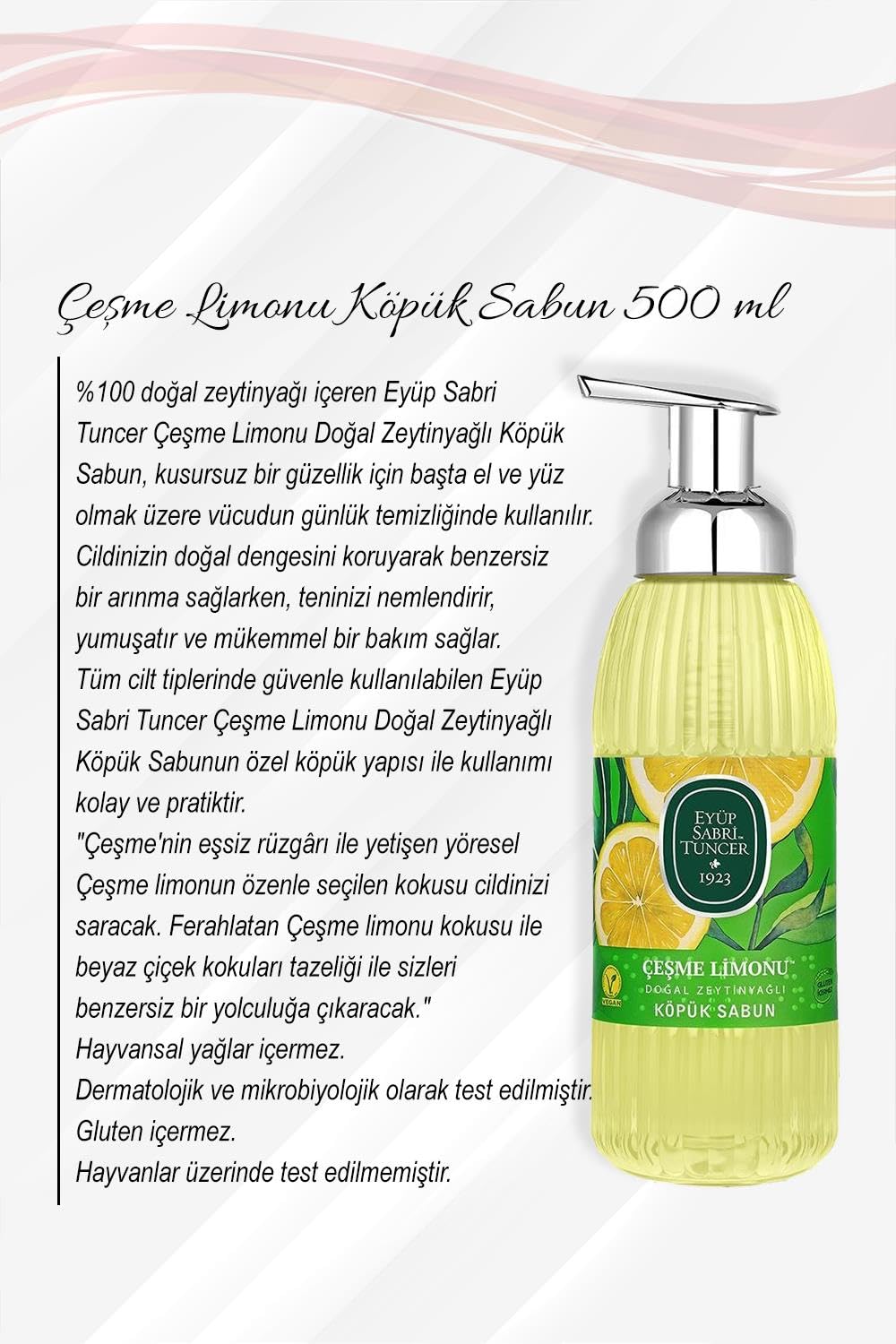 Köpük Sabun Çeşme Limonu 500 ML 5 Al 4 Öde ve Rosie Pamuk