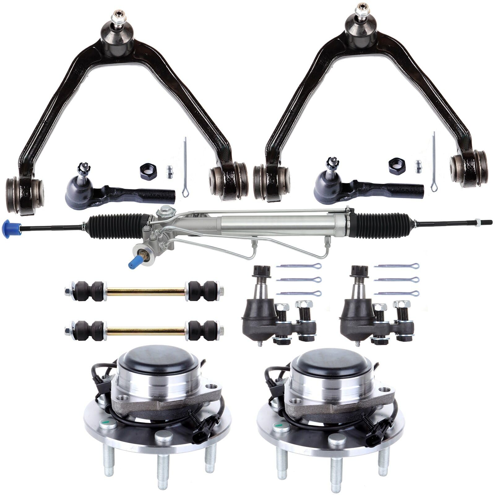 SCITOO Power Steering Rack and Pinion Complete Assembly And 9Pcs/Set Replacement For Chevrolet Silverado 1500,For Chevrolet Silverado 1500 Classic,For