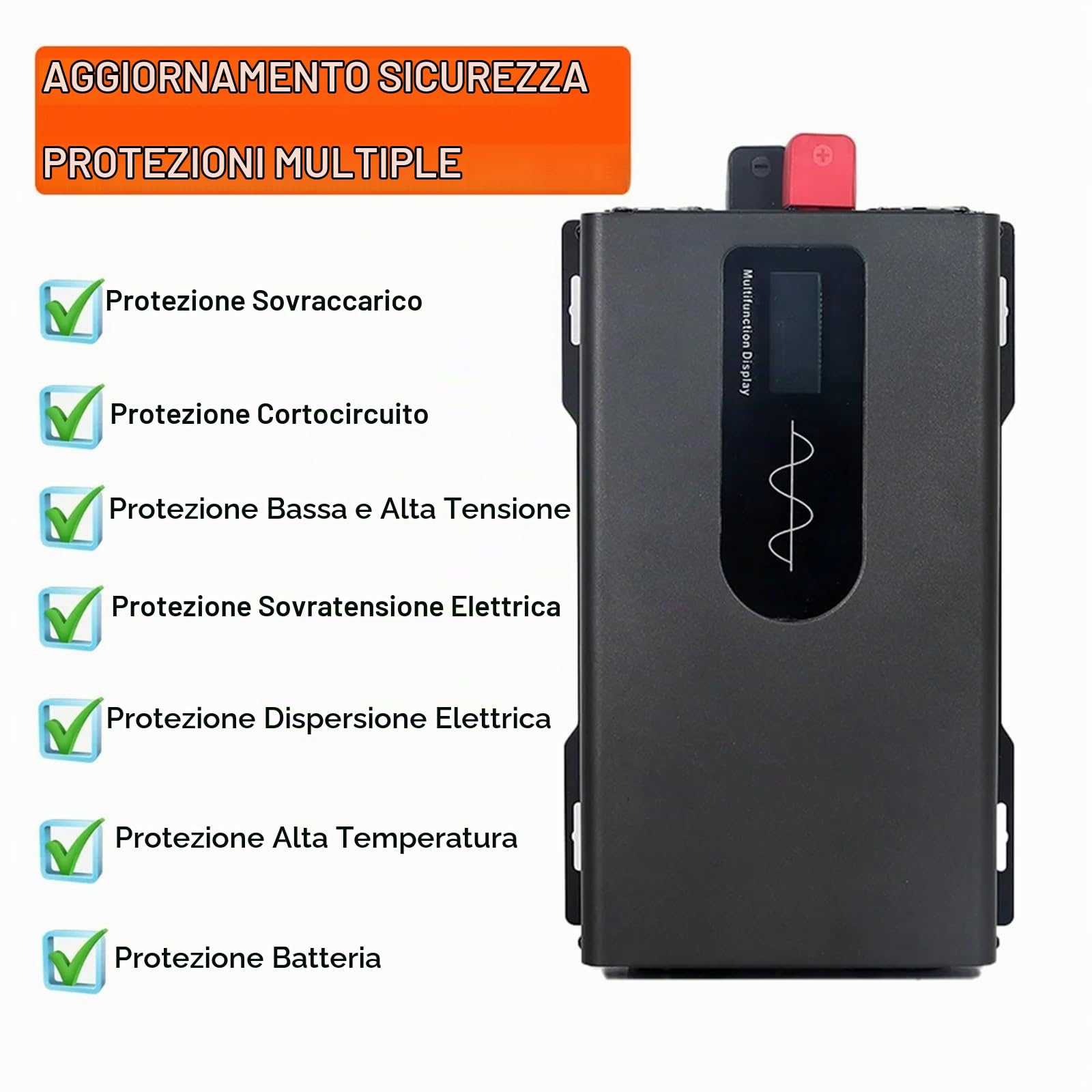 Inverter A Onda Sinusoidale Pura Da 8000W 3000W 5000W 12000W 12 V 24 V 48 V 72 V 96 V A CA 220 V 110 V Solare Convertitore Tensione 50 Hz 60 Hz Power Inverter(12V,220V(50HZ),3000W)