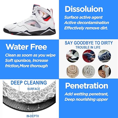 Miniatura 7 de sky treasure Toallitas para zapatos, paquete de 2, 60 unidades, toallitas limpiadoras rápidas, desechables, portátiles de viaje, elimina la