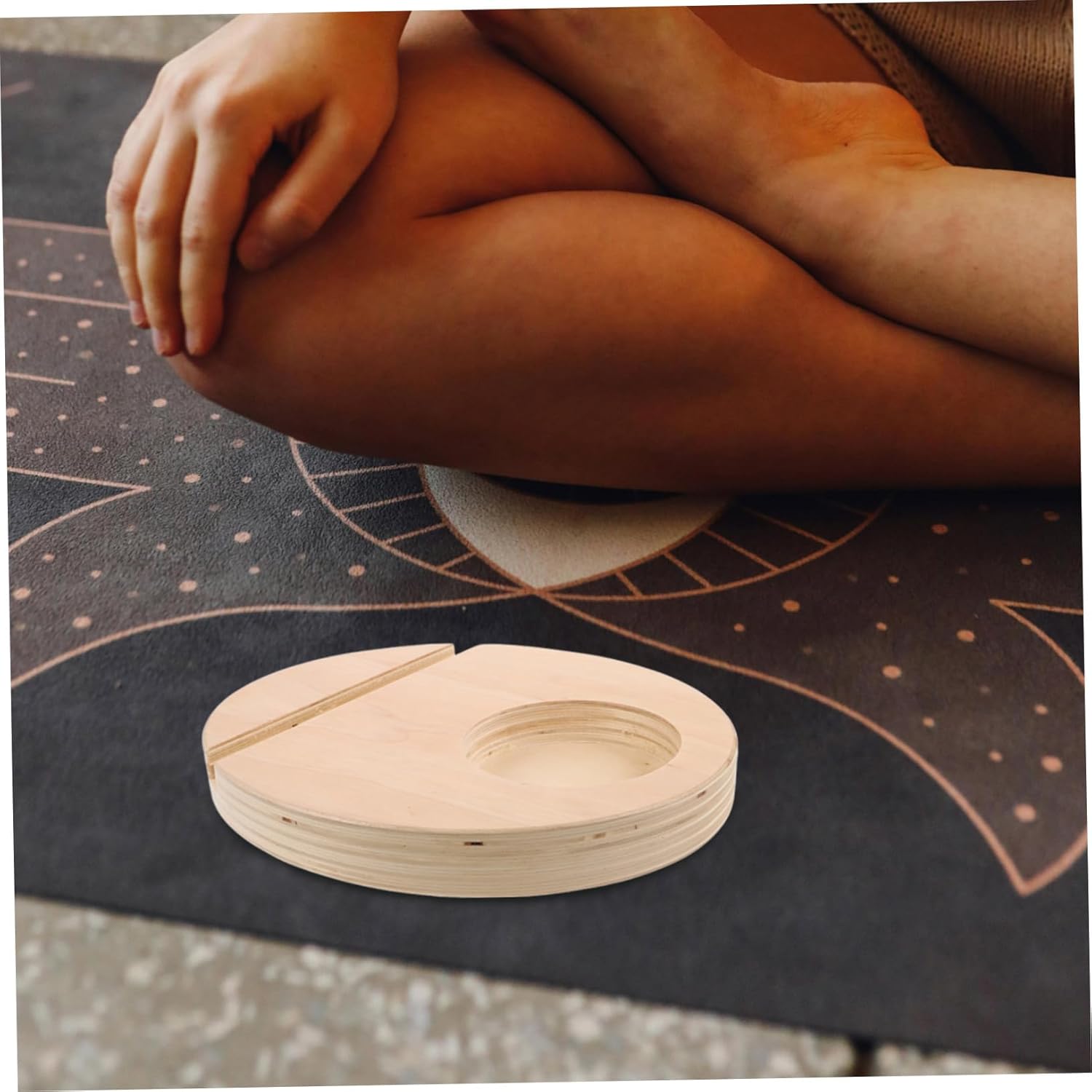 Yoga Balancing Board Base Holder Storage for Home Office Gym Compact Portable Design for Efficient Balance Training Space-Saving Equipment Organizer