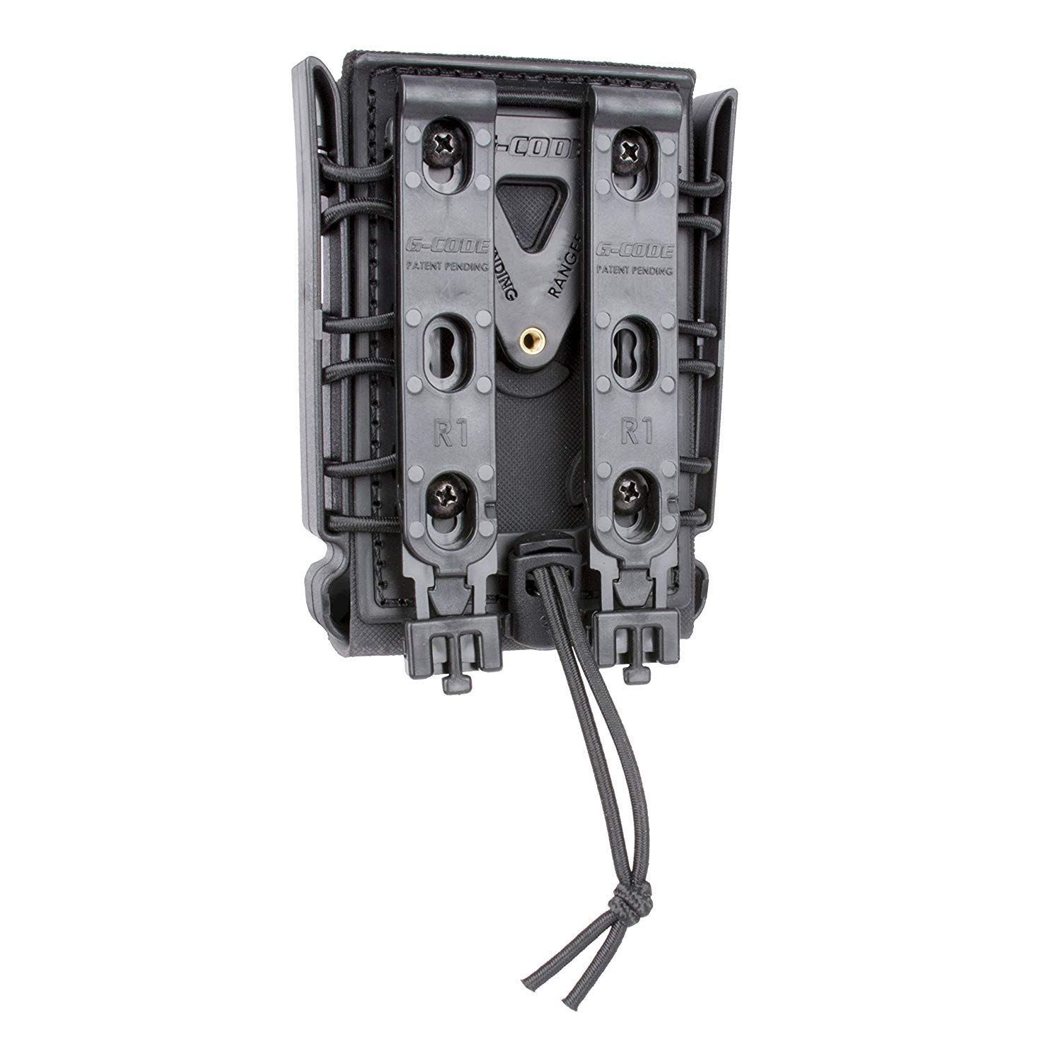 G-CODE Rifle Soft Shell Scorpion Mag Carrier with R1 MOLLE Clips (Black Frame/Black Shell)