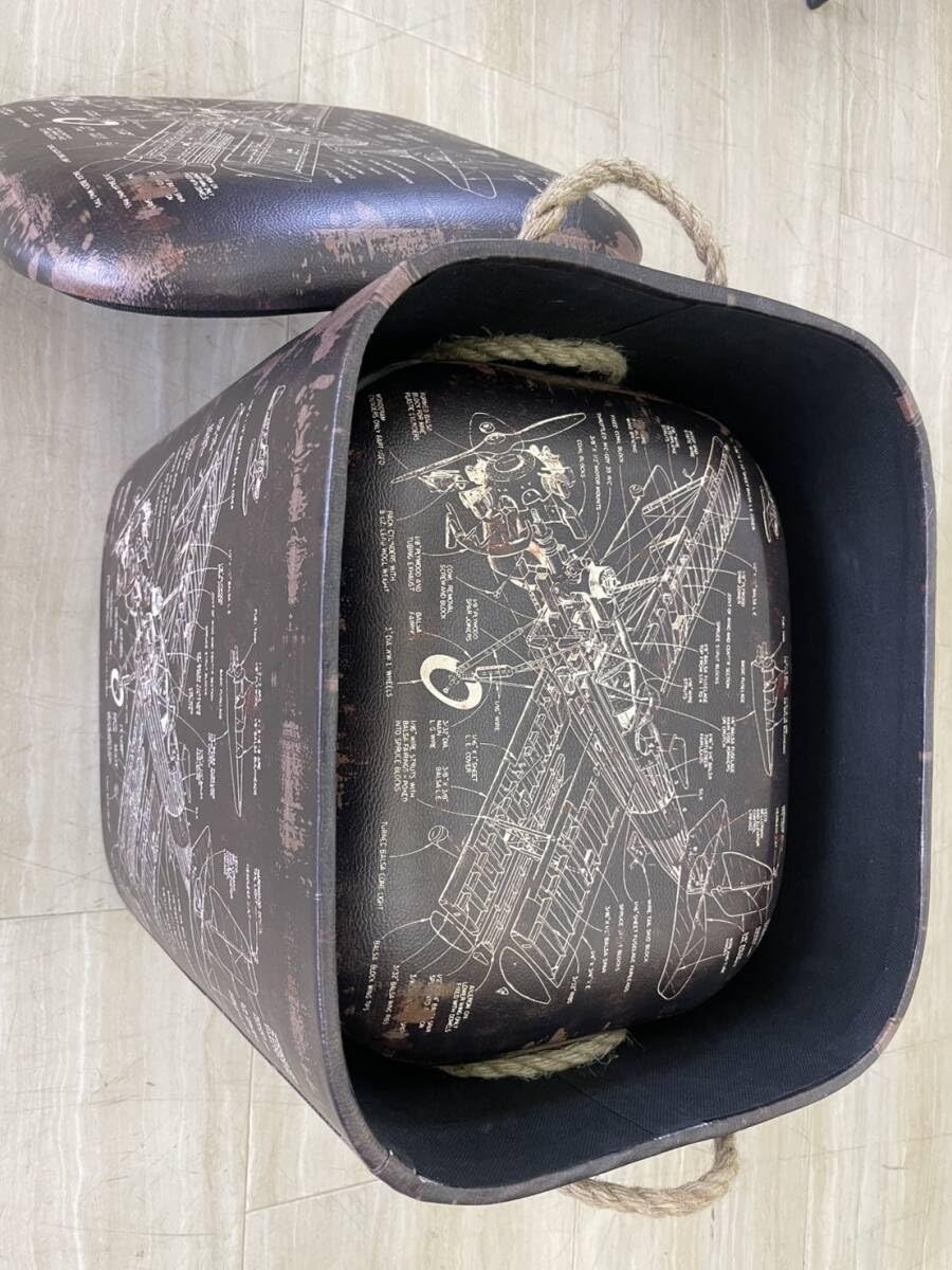 収納ボックス付きスツール　2点セット　収納BOX　ボックススツール　飛行機　模型 収納ボックス付きスツール 2点セット 収納BOX ボックススツール 飛行機