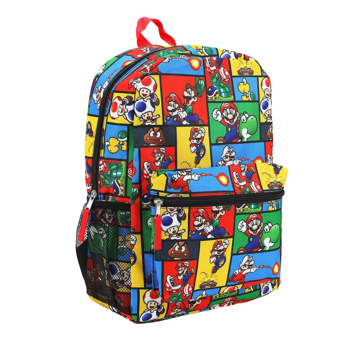 Super Mario Brothers - Mochila con estampado integral, 45,7 cm, Super Mario Aop, OSFA, personalizable